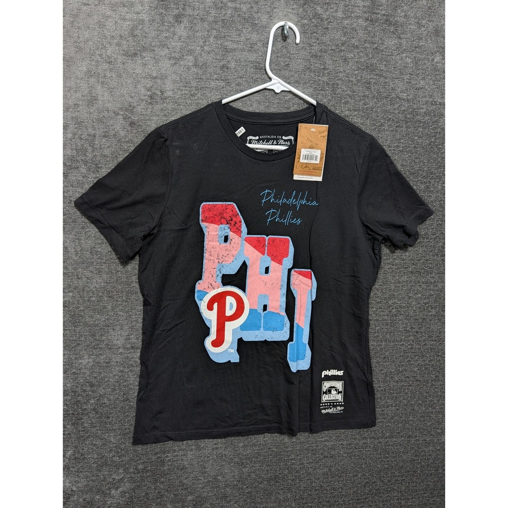Mitchell & Ness Philadelphia Phillies Womens Black Graphic T-Shirt